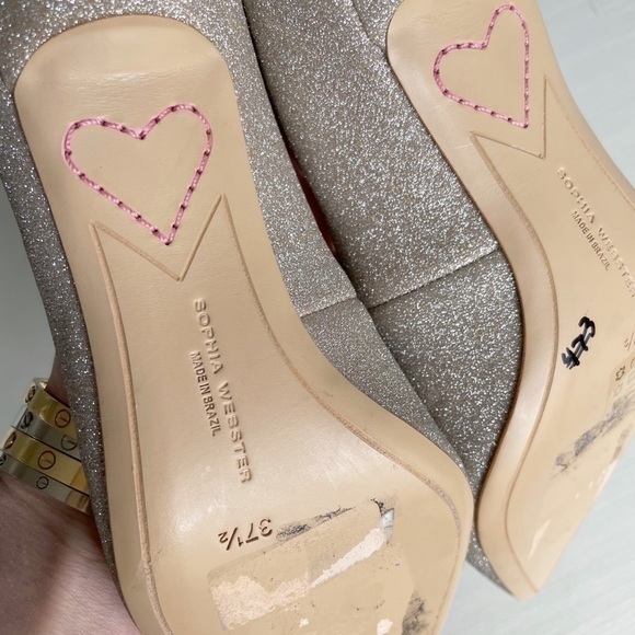 Sophia Webster Classic Blogger Wedding Favorite Coco Glitter Crystal Stone Heels - Picture 15 of 16